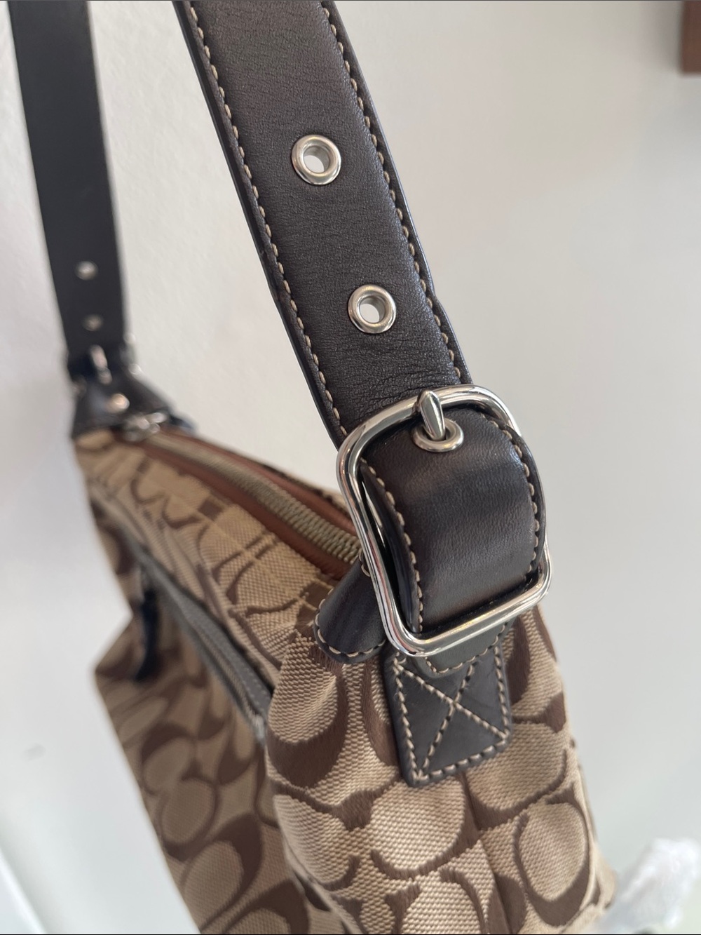 Vintage Coach Y2K Brown Signature Canvas Small Bag - Picture 7 of 12